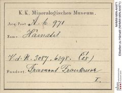 Etiketten zu Hämatit (NHMW-MIN-Ah971)